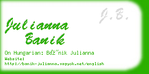 julianna banik business card